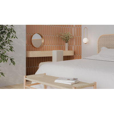 Vtwonen Shapes Carreau mural - 7,5x30cm - rond - brillant toffee