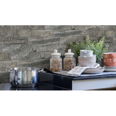 Ceralto Avenza Slate Vloertegel - 7.5x38.5cm - 9.0mm - Grafite