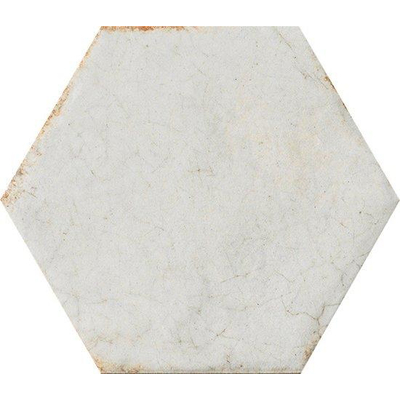 Cir Cotto del campiano Carrelage mural 15.8x18.3cm Hexagone Bianco 10mm Brillant Blanc
