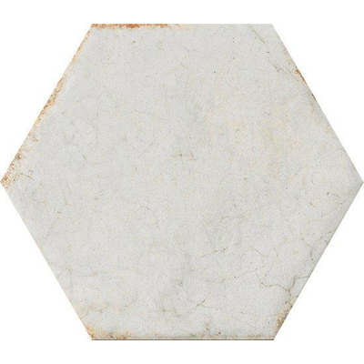 Cir Cotto del campiano Wandtegel 15.8x18.3cm Hexagon Bianco 10mm Glans Wit