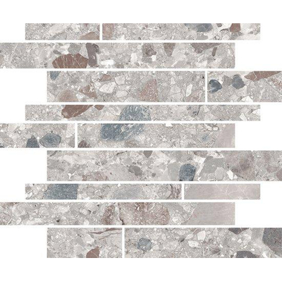 Vtwonen Composite mozaïektegel - 30x30cm - 9mm - gerectificeerd - R10 - mat grey brown (grijs)