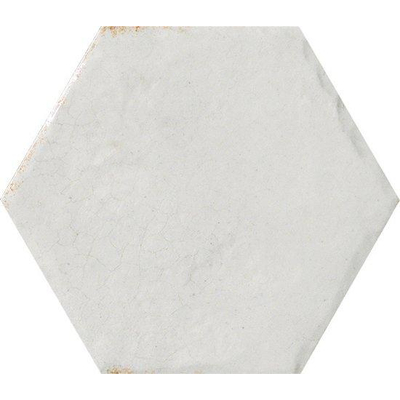 SAMPLE Cir Cotto del campiano Wandtegel 15.8x18.3cm Hexagon Bianco 10mm Glans Wit