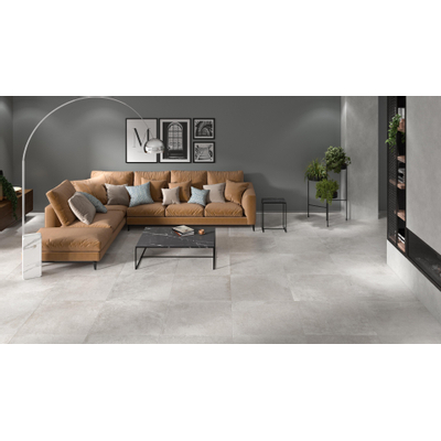 Ceralto Lineo Concrete Carreau de sol - 60x120cm - 10.0mm - rectifié - gris