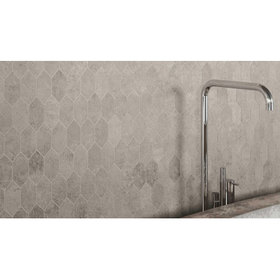 Ceralto Tesselo Uno Listel décoratif - 30x30cm - 10.0mm - rectifié - Cenere