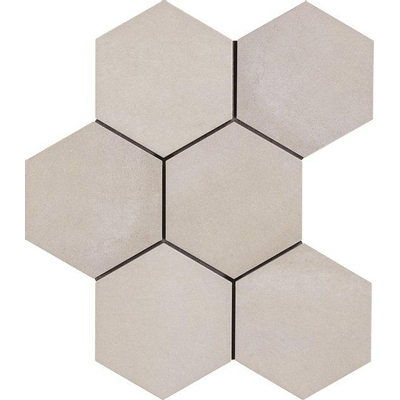 Ragno Rewind Vloer- en wandtegel hexagon 18x21cm 9.5mm R9 porcellanato Vanilla