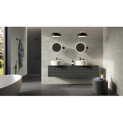 Ceralto Micello Uno Decor-strip - 28.5x119.7cm - 9.0mm - gerectificeerd - Greige