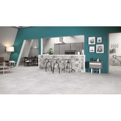 Rondine Volcano Carrelage de sol 1000X1000 White 8,5mm Mat Ret.R10