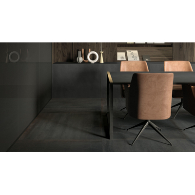 Kronos Metallique Carrelage de sol 800X800 Noir 10mm Mat Ret.R9