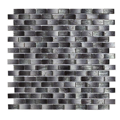 Ceralto Orsini Facet Mozaiektegel - 30.4x30.4cm - 8.0mm - Zwart zilver