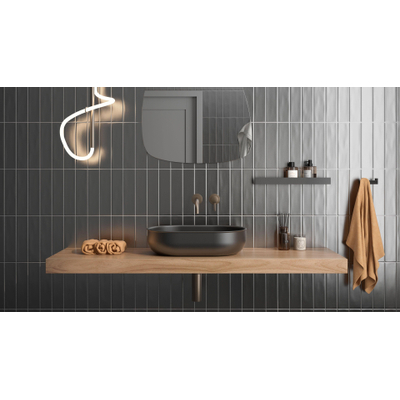 Ceralto Quercio Outdoor Wandtegel - 7.5x30cm - 10.0mm - Silver