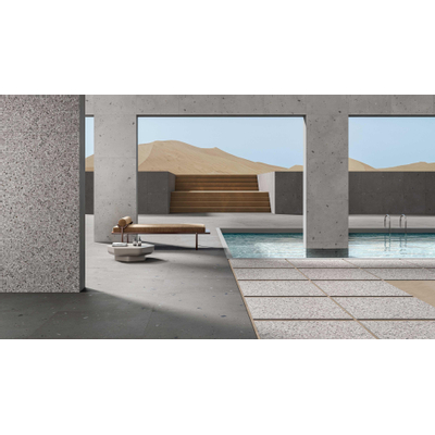 Vtwonen Terrazzo Carrelage sol et mural - 90x90cm - rectifié - Mat Smoke Flakes