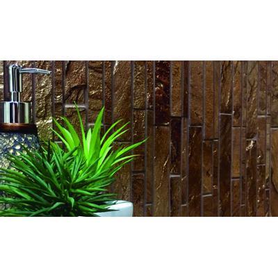 Dune Stone Mosaics Carreau mosaïque 30x30cm 10mm brillant Copper