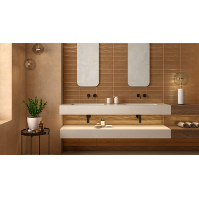 Ceralto Quercio Outdoor Wandtegel - 7.5x30cm - 10.0mm - Gold