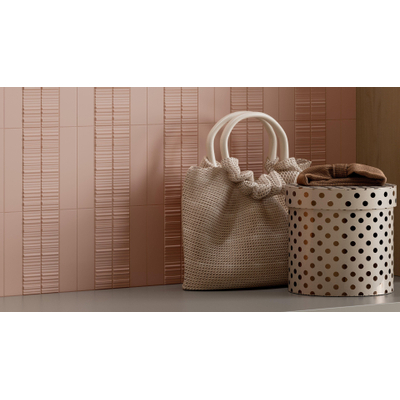 Jos. Dust Carreau mural Décor - 5x20cm - Blush Mat Line