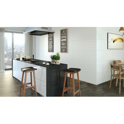 Ceralto Fornoce Wood Decor-strip - 39.6x119.2cm - 6.5mm - gerectificeerd - Blanco