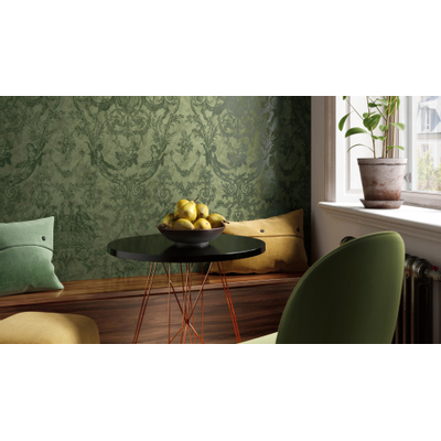 Cir Chromagic Carrelage mural décoratif 600X1200 Toile de Jouy olive 10mm Mat