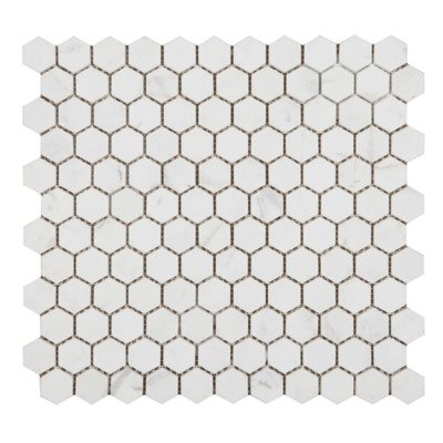 Ore Cerami Hexagon mozaïektegel 29.5x29.5cm 7mm vorstbestendig wit Mat per stuk