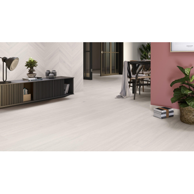 Ceralto Salerno Wood Carrelage de sol - 25x150cm - 9,0mm - rectifié - Blanc