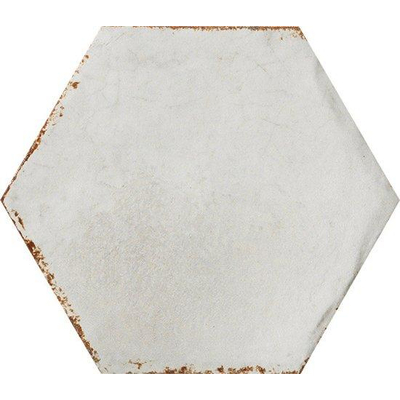 SAMPLE Cir Cotto del campiano Wandtegel 15.8x18.3cm Hexagon Bianco 10mm Glans Wit