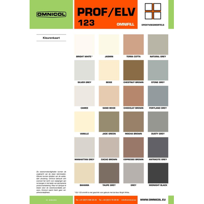 Omnicol Omnifill Voegmortel tegel - Silver grey