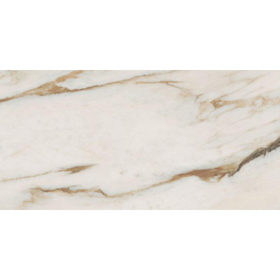 Abk imoker Signoria Carrelage sol et mural - 60x120cm - rectifié - aspect marbre - Calacatta Vena Oro brillant (beige)