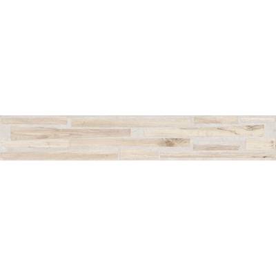 SAMPLE Ceralto Orsini Plank fushion Vloertegel - 20x120cm - 8mm - gerectificeerd - R10 - houtlook decor - mat white (wit)