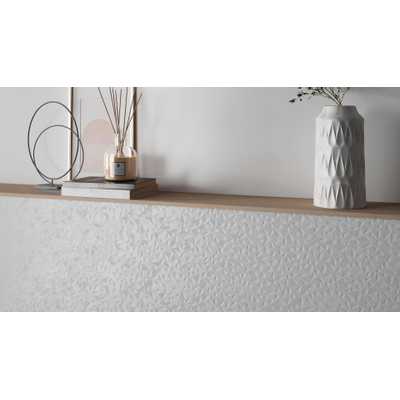 Colorker Iris Carrelage mural décor - 29.5x59.5cm - 10.4mm - rectifié - White mat décor graphique (blanc)