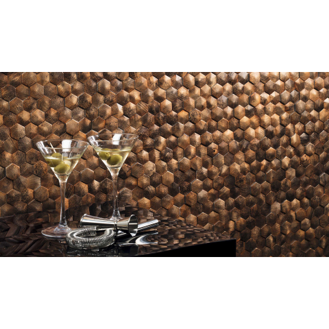 Ceralto Fenera Mosaic Carreau mosaïque - 26x30,2cm - 6,0mm - Marron - par pièce SW798688