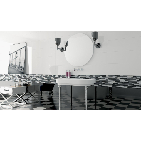 Ceralto Stanza Mural Carrelage mural - 40x120cm - 7.0mm - rectifié - Blanco SW798646