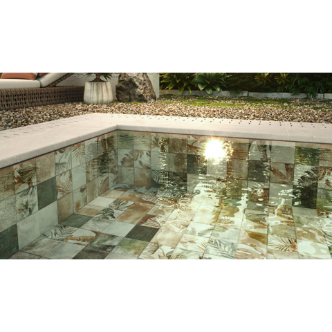 Ceralto Neroli Stone Carrelage de sol - 13.8x13.8cm - 9.0mm - Blanc cassé SW795691