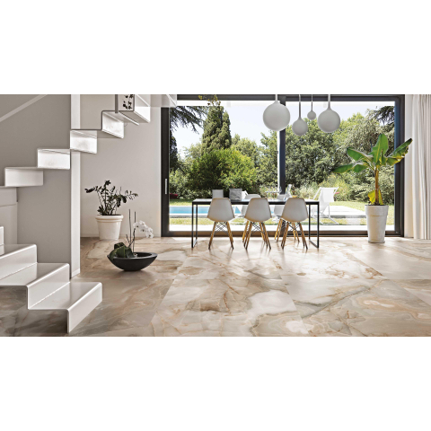 Ceralto Alabro Vein Carrelage de sol - 60x60cm - 10.0mm - rectifié - Noisette SW717473