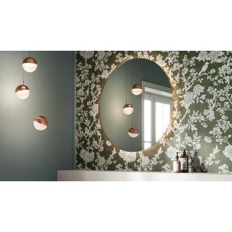 Ceralto Spectra Bande décorative - 60x120cm - 10.0mm - rectifié - Floral olive SW704697