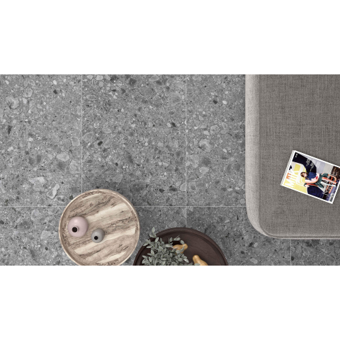 Ceralto Ravina Slate Carrelage de sol - 60x60cm - 9.0mm - rectifié - Smoke SW798656