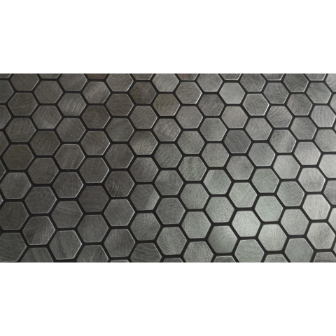 Ceralto Mavira Facet Mozaïektegel - 29.5x30.5cm - hexagon - 8mm - Gunmetal mat SW957723