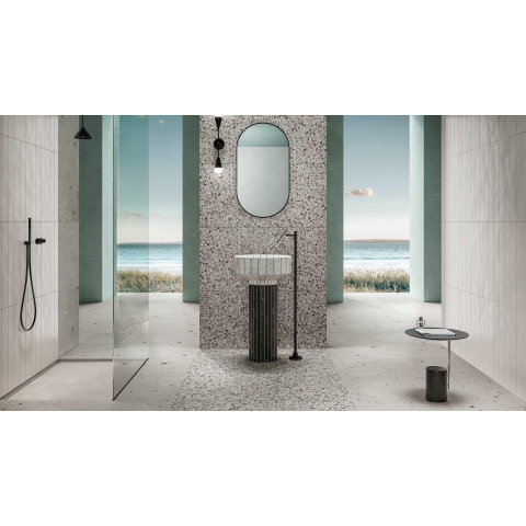 Vtwonen terrazzo Carrelage sol et mural - 60x60cm - rectifié - mat clay flakes SW798714