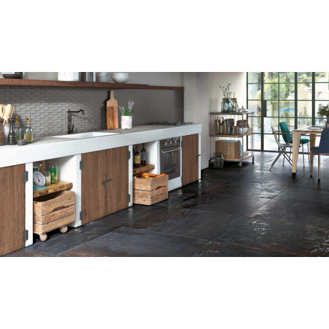 Ceralto Inlay R11 Carreau de sol - 100x100cm - 8.5mm - rectifié - Nero SW482115