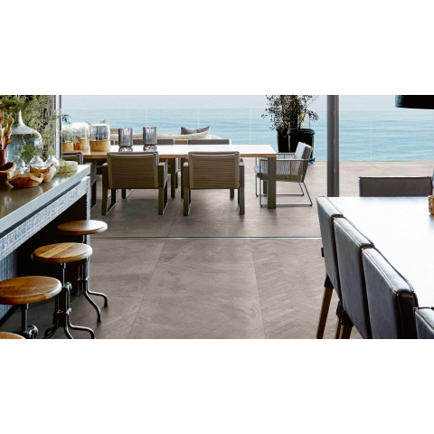 Ceralto Fragmenta Square Carreau de sol - 120x120cm - 6.0mm - rectifié - Cenere SW798699