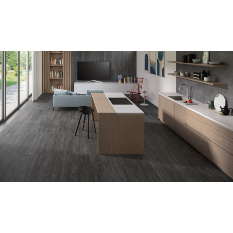Vtwonen Tegels Raw Decor-strip - 30x60cm - 9.5mm - gerectificeerd - Anthracite SW670118