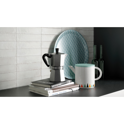 Ceralto Graina Mini Wandtegel 6x24cm 9.5mm White SW498016