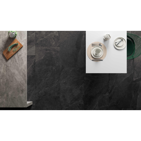 Ceralto Contura Concrete Décor-bande - 60x120cm - 9.0mm - rectifié - Dark SW368643