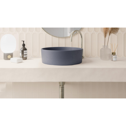 Vtwonen Shapes wandtegel - 7.5x30cm - 8.5mm - rond - glans vapor (beige) SW856283