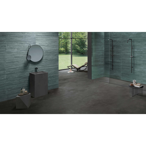 Vtwonen Raw vloer- en wandtegel - 60x60cm - 9.5mm - gerectificeerd - R10 - betonlook - mat verdigris (groen) SW670134