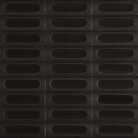 SAMPLE vtwonen Chop Wandtegel - 5x15cm - 3D - mat nero SW915064