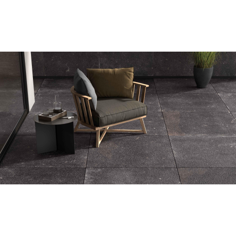 Ceralto Rovello Core Carrelage de sol - 100x100cm - 10.0mm - rectifié - Noir SW917598