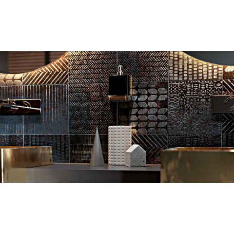 Ceralto Inlay R11 Bande décorative - 25x25cm - 8.5mm - rectifié - Nero SW476789