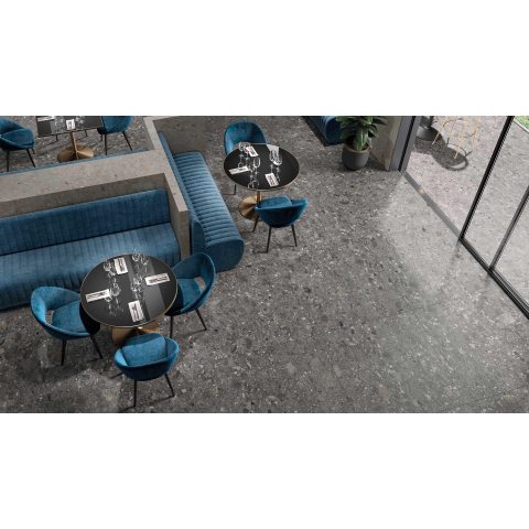 Ceralto Rovere Alto Oak Carreau de sol - 60x120cm - 9,5mm - rectifié - Nero SW856427