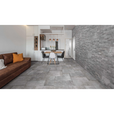 Ceralto Quercio Wood Carreau de sol et de mur 80x80cm 10mm rectifié R9 grès cérame Smoke SW295179