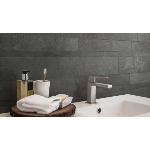 Ceralto Sylvaro Fine Carrelage de sol et de mur 60x60cm 9mm rectifié R10 grès cérame Anthracite SW862418