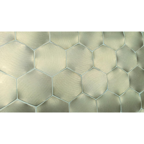 Ceralto Fenera Mosaic Mozaïektegel - 16.2x28cm - hexagon - 4mm - Gold mat/glans SW798685