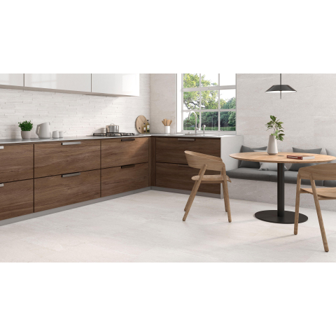 Ceralto Dorsena Plank Carrelage de sol - 59.5x119.2cm - 9.2mm - rectifié - Blanc SW798664
